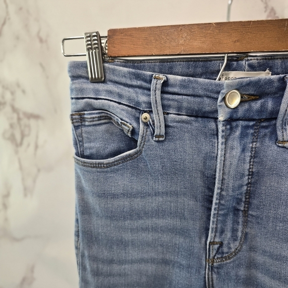 Good American Jeans Womens 2 26 Light Wash Denim High Rise Crop Ankle Skinny - Picture 2 of 11